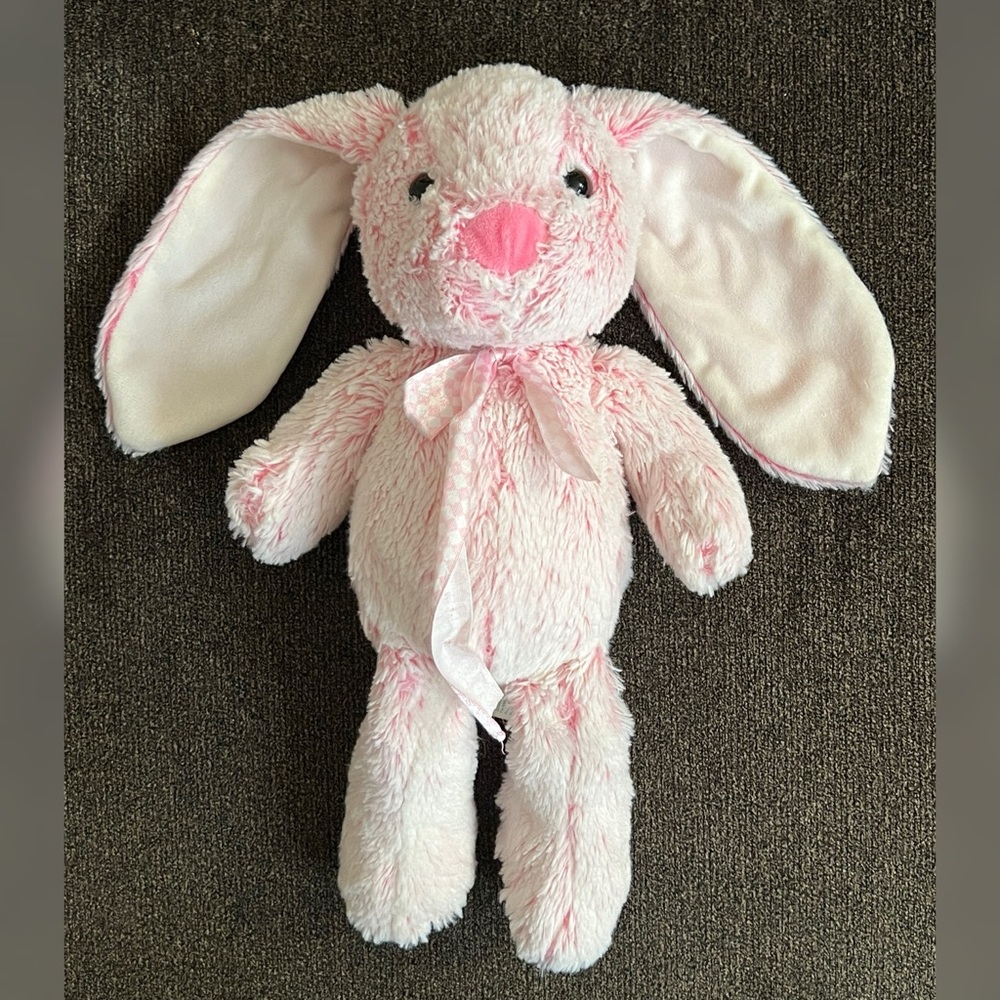 Hug Fun Pink Bunny with Bow Plush Toy